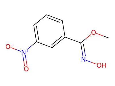 Benzenecarboximidic acid, N-hydroxy-3-nitro-, methyl ester structure