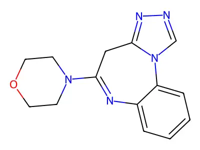 4H-(1,2,4)Triazolo(4,3-a)(1,5)benzodiazepine, 5-(4-morpholinyl)- structure