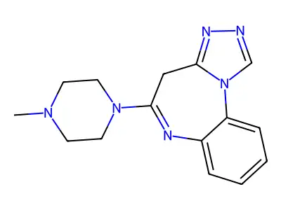 4H-(1,2,4)Triazolo(4,3-a)(1,5)benzodiazepine, 5-(4-methyl-1-piperazinyl)- structure
