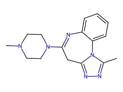 4H-(1,2,4)Triazolo(4,3-a)(1,5)benzodiazepine, 1-methyl-5-(4-methyl-1-piperazinyl)- structure