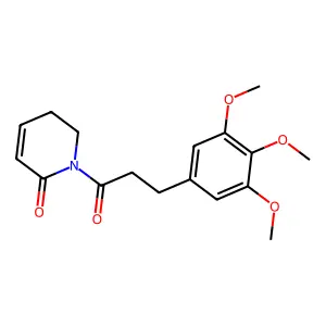 1-[3-(3,4,5-Trimethoxyphenyl)propanoyl]-2,3-dihydropyridin-6-one structure