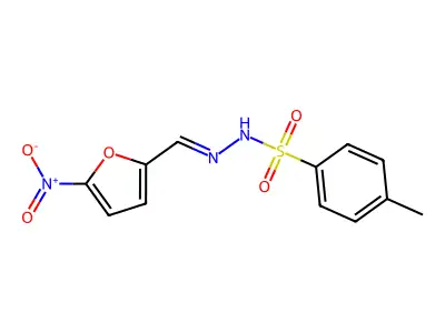 4-methyl-N-[(E)-(5-nitrofuran-2-yl)methylideneamino]benzenesulfonamide structure