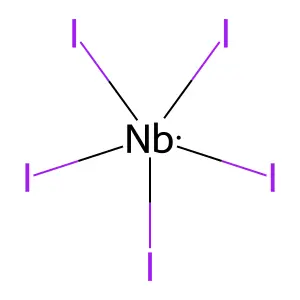 Niobium pentaiodide structure