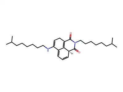 1H-Benz[de]isoquinoline-1,3(2H)-dione, 2-isononyl-6-(isononylamino)- structure