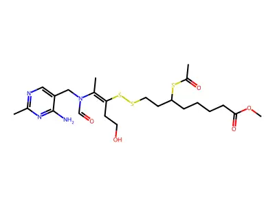 TATD; Thiamine 8-(methyl 6-acetyldihydrothioctate) disulfide structure