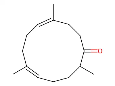 4,8,12-Trimethylcyclododeca-4,8-dien-1-one structure