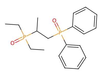 Phosphine oxide, [2-(diethylphosphinyl)propyl]diphenyl- structure
