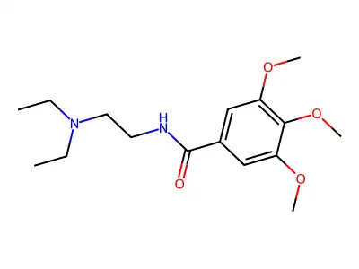 N-[2-(diethylamino)ethyl]-3,4,5-trimethoxybenzamide structure