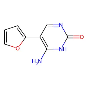 4-amino-5-(2-furyl)-2(1H)-pyrimidinone structure