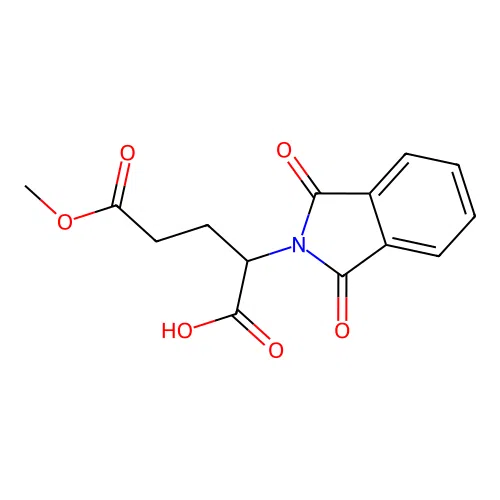 2-(1,3-Dioxoisoindol-2-yl)-5-methoxy-5-oxopentanoic acid structure