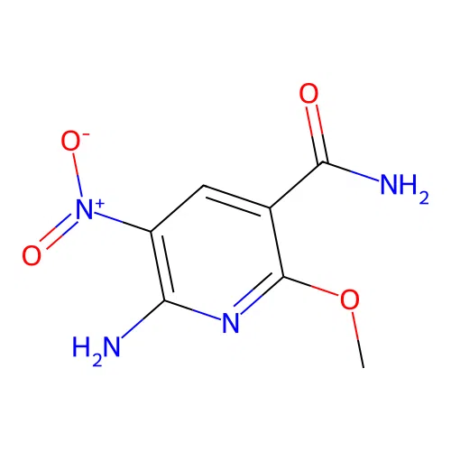 6-Amino-2-methoxy-5-nitropyridine-3-carboxamide structure