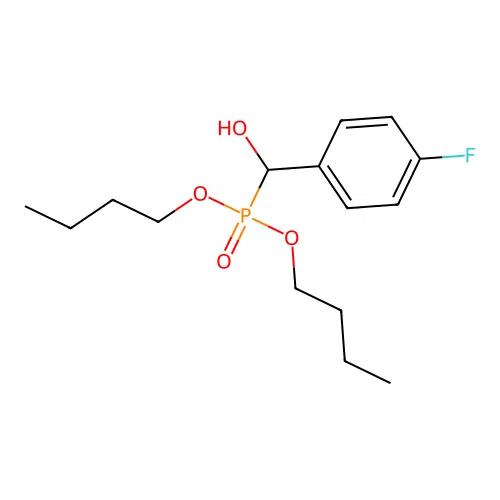Dibutyl ((4-fluorophenyl)(hydroxy)methyl)phosphonate structure