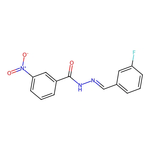N'-[(E)-(3-fluorophenyl)methylidene]-3-nitrobenzohydrazide structure