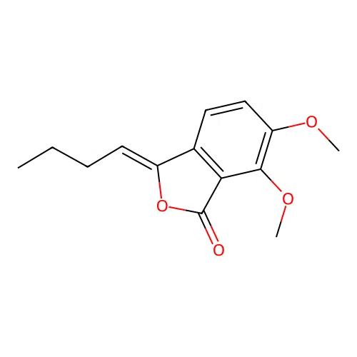 (3Z)-3-butylidene-6,7-dimethoxy-2-benzofuran-1-one structure