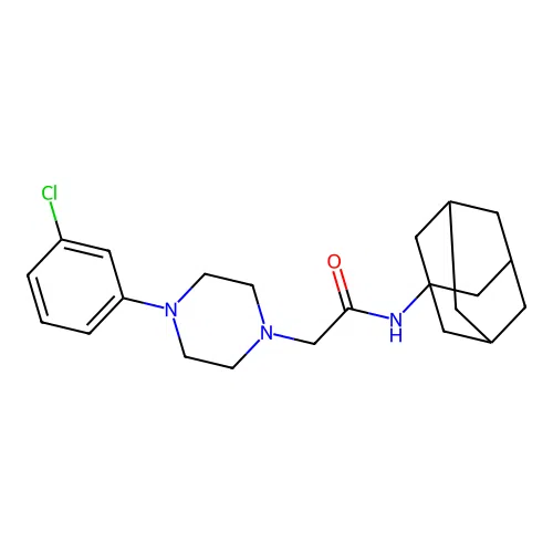 N-Adamantan-1-yl-2-[4-(3-chloro-phenyl)-piperazin-1-yl]-acetamide structure
