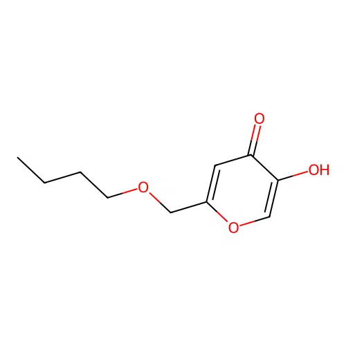 4H-Pyran-4-one, 2-BuOMe-5-hydroxy- structure