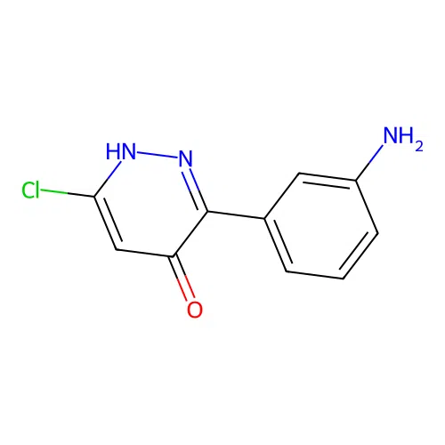 3-(3-aminophenyl)-6-chloro-1H-pyridazin-4-one structure