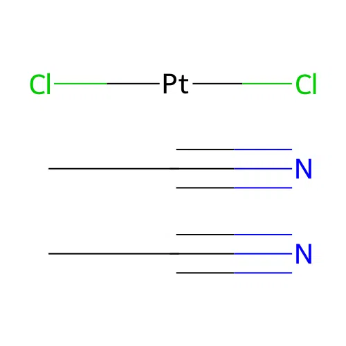 cis-Bis(acetonitrile)dichloroplatinum(II) structure