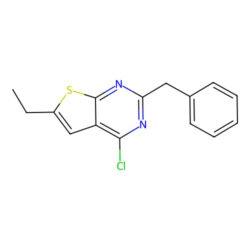2-Benzyl-4-chloro-6-ethylthieno[2,3-d]pyrimidine structure