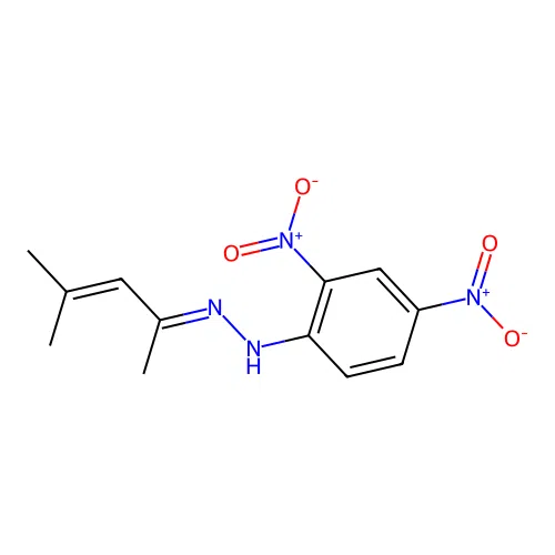 2,4-Dinitrophenylhydrazone mesityl oxide structure