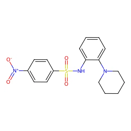 4-Nitro-N-(2-(piperidin-1-yl)phenyl)benzenesulfonamide structure