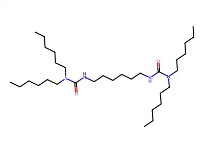 N',N''-Hexane-1,6-diylbis(N,N-dihexylurea) structure