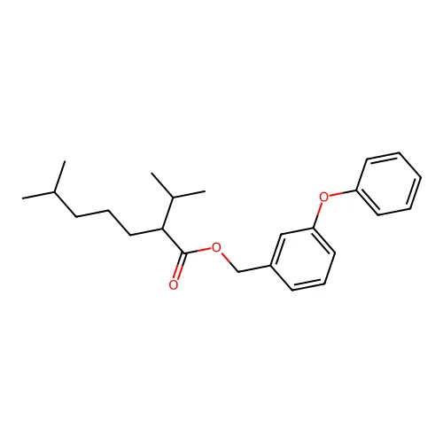 (3-Phenoxyphenyl)methyl 6-methyl-2-(propan-2-yl)heptanoate structure
