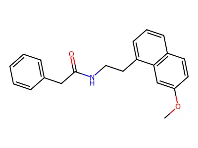 Benzeneacetamide, N-(2-(7-methoxy-1-naphthalenyl)ethyl)- structure