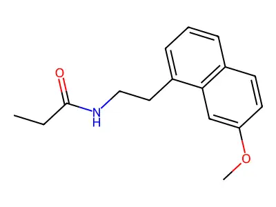 Propanamide, N-(2-(7-methoxy-1-naphthalenyl)ethyl)- structure