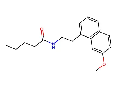Pentanamide, N-(2-(7-methoxy-1-naphthalenyl)ethyl)- structure