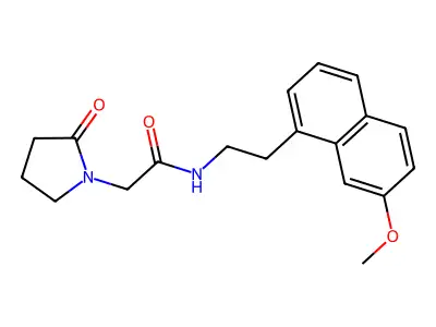 1-Pyrrolidineacetamide, N-(2-(7-methoxy-1-naphthalenyl)ethyl)-2-oxo- structure