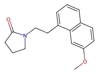 2-Pyrrolidinone, 1-(2-(7-methoxy-1-naphthalenyl)ethyl)- structure