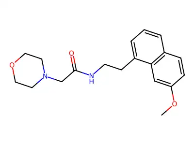 4-Morpholineacetamide, N-(2-(7-methoxy-1-naphthalenyl)ethyl)- structure