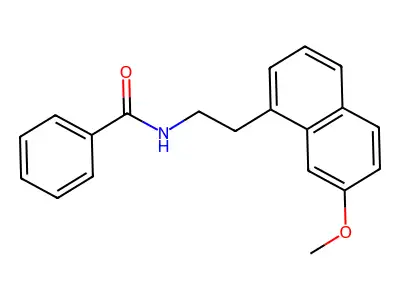 Benzamide, N-(2-(7-methoxy-1-naphthalenyl)ethyl)- structure