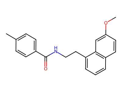 Benzamide, N-(2-(7-methoxy-1-naphthalenyl)ethyl)-4-methyl- structure