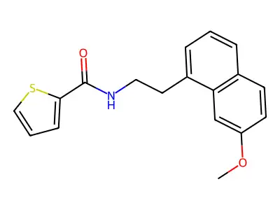 2-Thiophenecarboxamide, N-(2-(7-methoxy-1-naphthalenyl)ethyl)- structure
