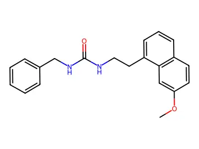 Urea, N-(2-(7-methoxy-1-naphthalenyl)ethyl)-N'-(phenylmethyl)- structure