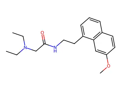 Acetamide, 2-(diethylamino)-N-(2-(7-methoxy-1-naphthalenyl)ethyl)- structure
