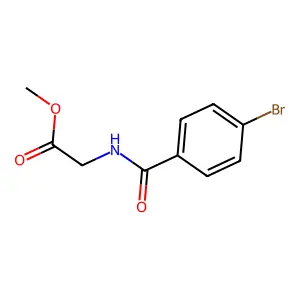 Glycine, N-(4-bromobenzoyl)-, methyl ester structure