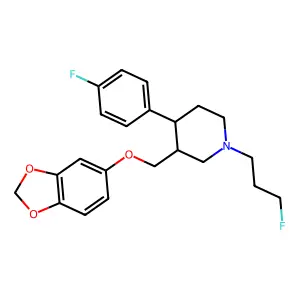 N-(3-fluoropropyl)paroxetine structure