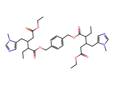 O,O'-Dipropionyl-1,4-xylylenebis(pilocarpate) structure