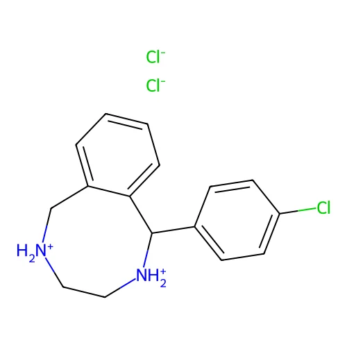 1-(p-Chlorophenyl)-1,2,3,4,5,6-hexahydro-2,5-benzodiazocine dihydrochloride structure