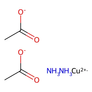 Bis(acetato-O)diamminecopper structure