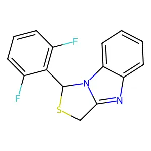 1-(2',6'-difluorophenyl)-1H,3H-thiazolo(3,4-a)benzimidazole structure