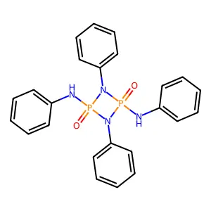 N,N',1,3-Tetraphenyl-1,3,2,4-diazadiphosphetidine-2,4-diamine 2,4-dioxide structure
