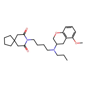8-[4-[Propyl(5-methoxychroman-3-yl)amino]butyl]-8-azaspiro[4.5]decane-7,9-dione structure