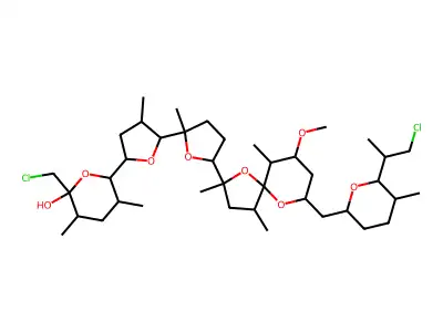 1,30-Didehydroxy-1,30-dichloronigericinol structure