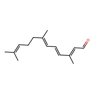 2,4,6,10-Dodecatetraenal, 3,7,11-trimethyl- structure