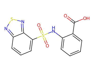 2-(2,1,3-Benzothiadiazol-4-ylsulfonylamino)benzoic acid structure