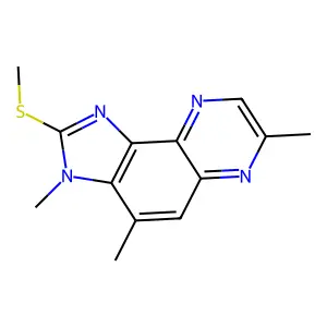 Imidazo(4,5-f)quinoxaline, 2-(methylthio)-3,4,7-trimethyl- structure